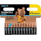 Duracell Ultra Alkalin AAA İnce 12 Adet Kalem Piller