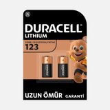 Duracell Yüksek Güçlü Lityum Cr123 3V 2'Li Pil (2'Li Paket)