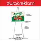 Durak Reklam Portatif Metal Şövale - 000-Siyah