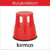 Durak Reklam Tekerlekli Tabure Kırmızı - Özel değer giriniz...