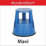 Durak Reklam Tekerlekli Tabure Mavi - Özel değer giriniz...