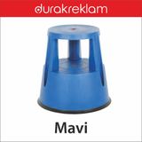 Durak Reklam Tekerlekli Tabure mavi