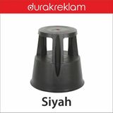 Durak Reklam Tekerlekli Tabure Siyah - Özel değer giriniz...