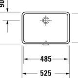 Duravit 0330480000 Vero 48 cm Tezgah Altı Lavabo