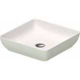 Duravit - Sivida Durocast Kare Çanak Lavabo 40 cm Beyaz Yeşil Outlet - 266001FH00- - Beyaz - Yeşil