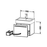 Duravit - X-Large Doğal Ceviz Banyo Dolabı 55 cm Ayna Dahil Outlet - XL604407979-