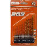 Durbuldum 1/4'' Bits Saplı Hss Matkap Uçu Seti 10 Parça