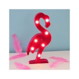 Durbuldum LED Işıklı Flamingo Kırmızı Gece Lambası