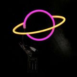 Durbuldum Neon Işıklı Galaksi Sarı Masa Gece Lambası