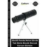 #Dürbün Profesyonel Kaliteli Zoomlu 50X50 Panda Metal Gövde Tek Gözle Büyük Mercek Korsan Dürbün