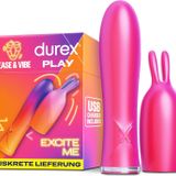 Durex 2si 1 Arada Titreşimli Vibratör Ve Uyarıcı Başlık, Usb Şarjlı, 7 Farklı Titreşim Modu