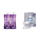 Durex Aloe Vera 2'si 1 Arada Kayganlaştırıcı & Masaj Jeli 2 x 200 ml ve Durex Yok Ötesi Ultra Kaygan İnce Prezervatif 30'lu, 2X200 ML + 30'lu, Aloe Vera Jeli + Ultra Kaygan İnce Prezervatif