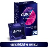 Durex Extreme 20'li Tırtıklı ve Geciktirici Prezervatif Standart Fit ile Yüksek Konfor