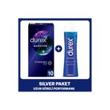Durex Geciktiricili Prezervatif Maraton 10’lu + Hisset Jel 50 ml Avantaj Seti