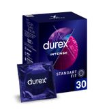 Durex Intense 30'lı Uyarıcı Jelli Ve Tırtıklı Prezervatif, Düz, Kokusuz, Lateks