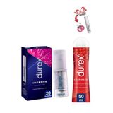 Durex Intense Uyarıcı Jel 10 ml (20 Kullanım) Durex Play Çilekli Kayganlaştırcı Jel+Geciktirici ve kelepçe