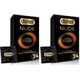Durex Nude Vücut Isısını İleten Ultra İnce Prezervatif 24'lü (2 paketi)