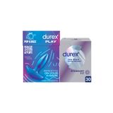 Durex Titreşimli Anal Plug Tıkaç + Durex Yok Ötesi Ultra Kaygan İnce Prezervatif 30'lu, Avantaj Paketi