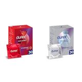 Durex Yakın Hisset İnce Prezervatif 30'lu, Standart Fit ve Durex Yok Ötesi Ultra Kaygan İnce Prezervatif 30'lu