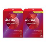 Durex Yakın Hisset Standart Fit Kayganlaştırıcılı Prezervatif 30 Lu x 2 Adet - Şeffaf