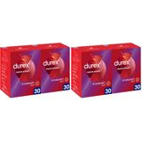 Durex Yakın Hisset Standart Fit Prezervatif 60'lı (30 x 2 Adet), Kokusuz, Lateks (2 paketi)