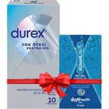 Durex Yok Ötesi Ekstra Ince Ekstra His 10'lu Prezervatif + Humanlife 5 gr x 10 Doğal Jel Lubricant