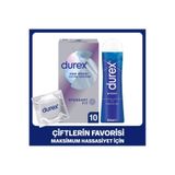 Durex Yok Ötesi Ultra Kaygan 10'lu Prezervatif + Kayganlaştırıcı Jel 50 ml Seti