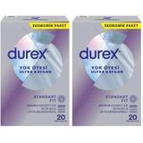 Durex Yok Ötesi Ultra Kaygan 20'li Prezervatif (1 x 20 Adet) (2 paketi)