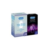 Durex Yok Ötesi Ultra Kaygan İnce Prezervatif 20'li + Intense Devil Ring Titreşimli Halka Eğlence Paketi