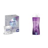 Durex Yok Ötesi Ultra Kaygan İnce Prezervatif 30'lu ve Durex Aloe Vera 2'si 1 Arada Kayganlaştırıcı & Masaj Jeli 200 ml