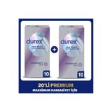 Durex Yok Ötesi Ultra Kaygan Prezervatif 20'li Premium Seti 2x10 Standart Fit Kayganlaştırıcılı Orijinal