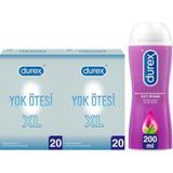 Durex Yok Ötesi XL 40'lI Prezervatif+ 200 ml Aloe Vera Kayganlaştırıcı Jel