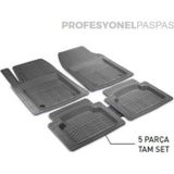 Durmaz Tuning Sevenyol Audi Q3 11- 3D Profesyonel Siyah Havuzlu Paspas Takımı