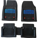 Durmaz Tuning Skoda Fabia Uyumlu Safir Siyah Krom Mavi 3D Havuzlu Paspas Takımı