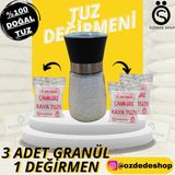DURMİTTA Çankırı Doğal Kaya Tuzu Granül 3 kg - 1 Değirmen