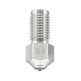 DUROZZLE Tungsten Karbür Nozul 0,6mm, Ultimaker S5 3D Yazıcı İçin. Yüksek ısı iletkenliği ve aşınma direnci, Nikel Kaplı Bakır Gövde