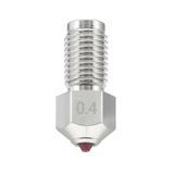 DUROZZLE Yakut Nozul 0,4mm, Ultimaker S5 3D Yazıcı İçin. Sertleştirilmiş, aşınmaya dayanıklı, Nikel Kaplı Bakır Gövde