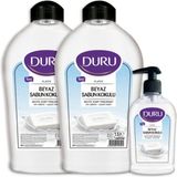 Duru Beyaz Sabun Kokulu 1,5+1,5+300 ml Sıvı Sabun