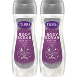 Duru Body Scrub Crystal Duş Jeli 2X450 ml Nemlendirici Hyaluronik Asit ve C Vitamini İçeren