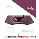 Duru Cam Cam Lavabo Berber Modeli 70x56 cm