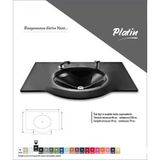 Duru Cam Cam Lavabo Platin Modeli 90X56 cm