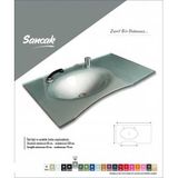 Duru Cam Cam Lavabo Sancak Modeli 80x56 cm