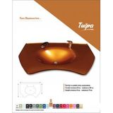 Duru Cam Cam Lavabo Tuğra Modeli 70X56 cm