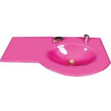 Duru Cam Diamond Modeli 80x56 cm Cam Lavabo