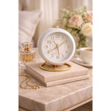 Duru Dijital Gold Retro Quartz Sessiz Ve Işıklı Dekoratif Masa Saati,Çalar Saat – Ev & Ofis Şıklığı