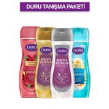 Duru Duş Jeli Tanışma Paketi 4x450 Ml (Scrub Crystal,Scrub Gold,Jasmin Amber,Lotus Çiçeği)