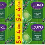 Duru Duş Natural Olive Zeytinyağı Özlü Banyo Sabunu 5x150 Gr X 4 Adet