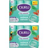 Duru Duş Sabunu Yağmur Ormanları 4'lü 600 gr 2 ADET Ferah Koku ve Köpük Özelliğiyle