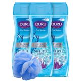 Duru Fresh Sensations Okyanus Ferahlığı 3x450 ml Duş Jeli + Duş Lifi