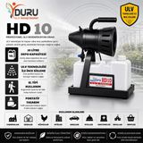 Duru Hd 10 10 Litre El Tipi Ve Portatif Elektrikli U.l.v. Cihazı Dezenfeksiyon İlaçlama Ve Sisleme Makinesi